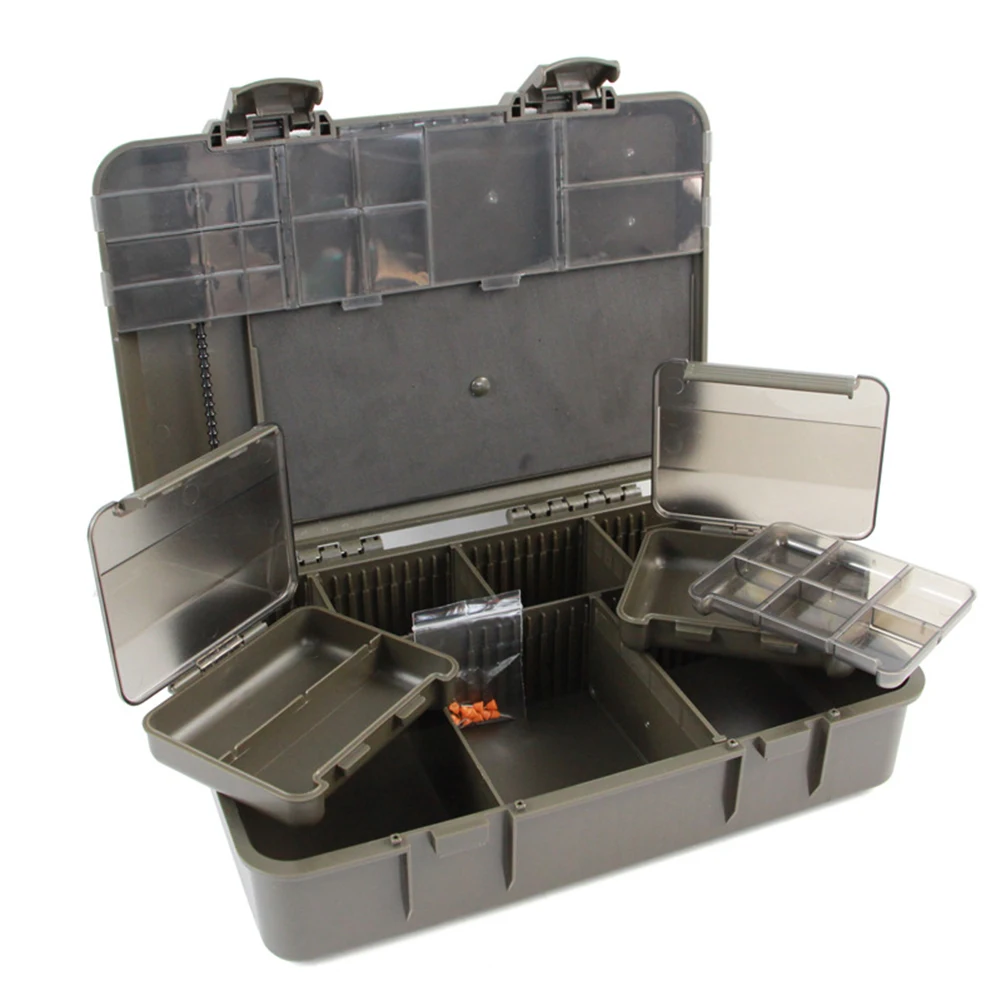 

Outdoor Fishing Storage Carp Fishing Storage Box ABS Material Compact Design Easy To Organize Large And Small Baffles