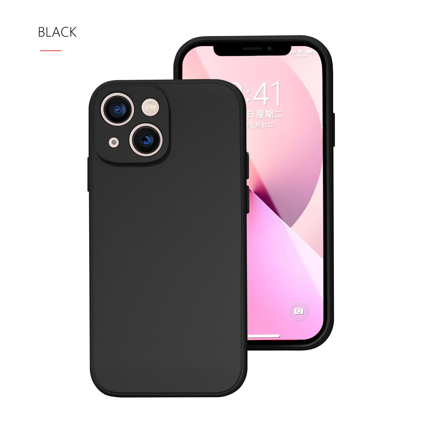 Handyhülle für iPhone 14 Plus 13 12 Mini 11 Pro Max Xs X Xr 7 8 Candy Color Square Liquid Silicone Soft Protector Back Cover – Detail 14