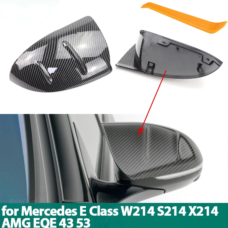 High Quality Mirror Cover Car Side Rearview Mirror Cover Cap Trim For Mercedes-Benz E-Class E Class W214 S214 X214 EQE V295 AMG