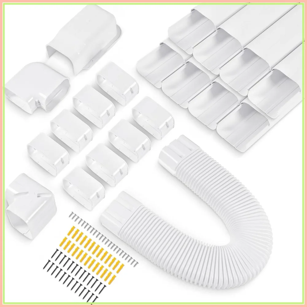 

4" W 13.5Ft PVC Line Set Cover Kit for Mini Split AC & Heat Pump, White