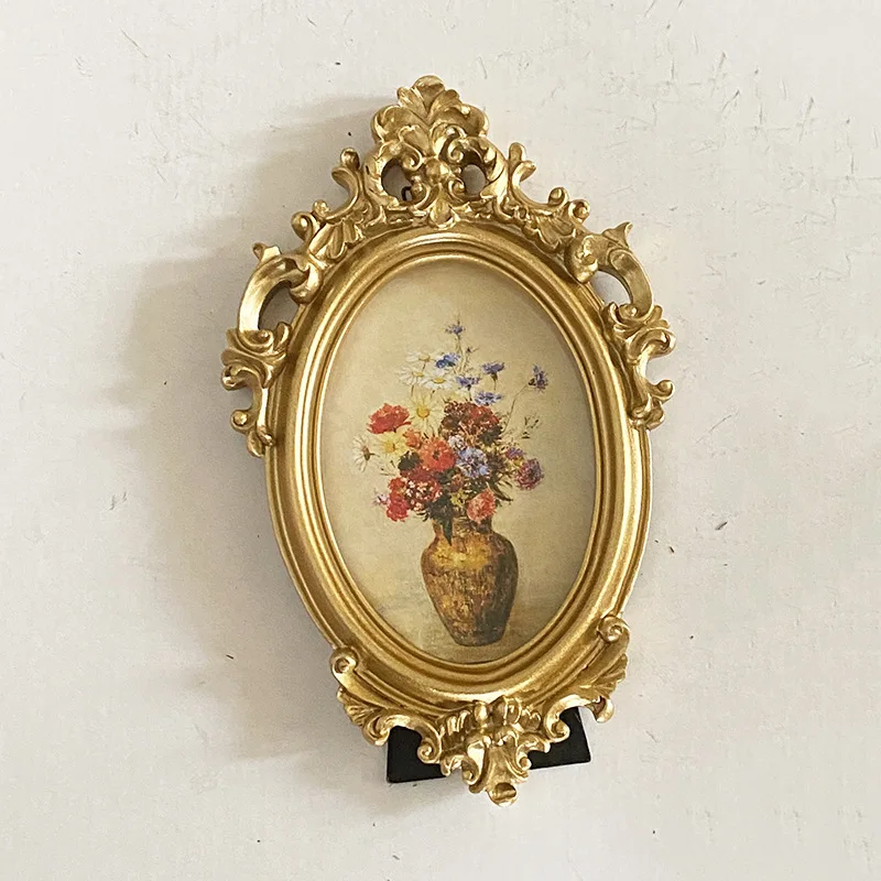 

Mutihome Room Decoration Photo Frame Wedding Photo French Carved Flower Wall Hanging Girl Bedroom Background Wall Picture Frames