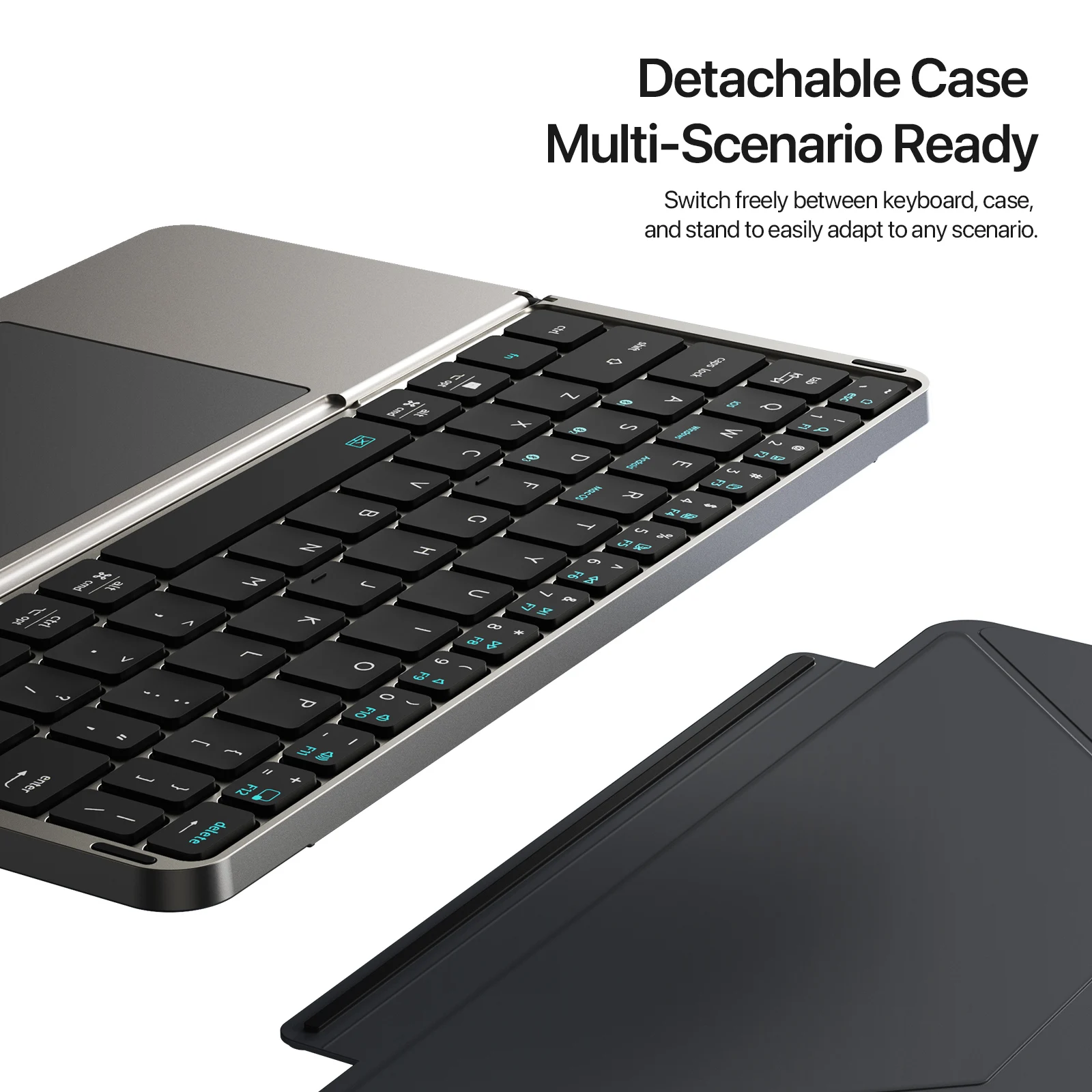 DUX DUCIS Foldable Bluetooth 5.0 Keyboard with Touchpad & Phone Holder For Phones Tablets PC iOS Android Windows Mac