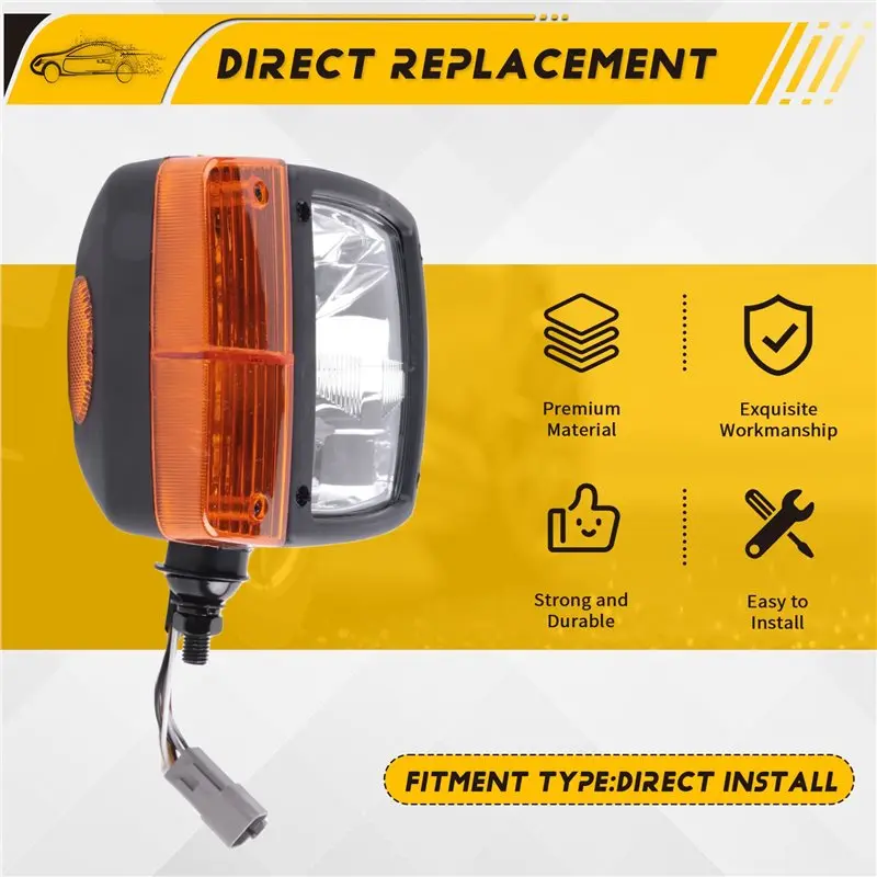 For Volvo G900 L90E L70E L60E L110E L120E Loader Headlamp Head Light Replacement Part
