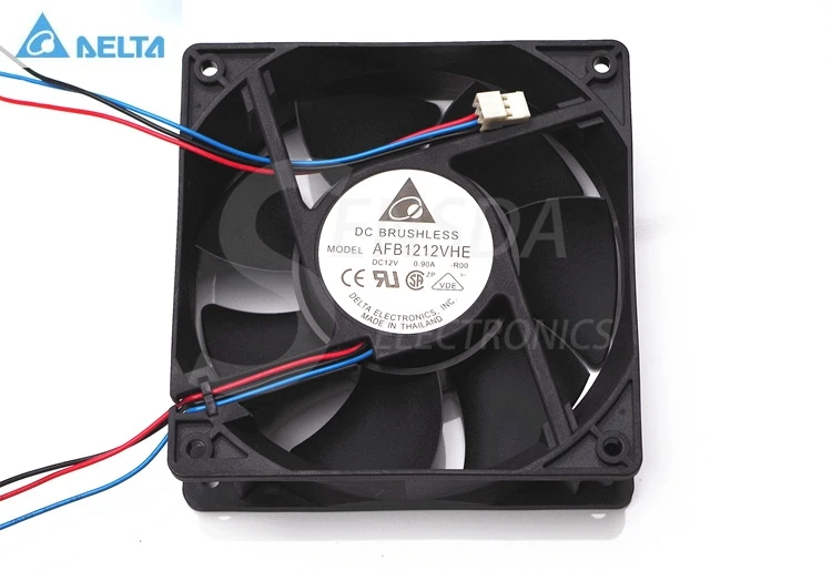 

For for delta AFB1212VHE 120mm 12cm DC 12V 0.90A 3-pin 3-wire server inverter axial blower cooler cooling fan