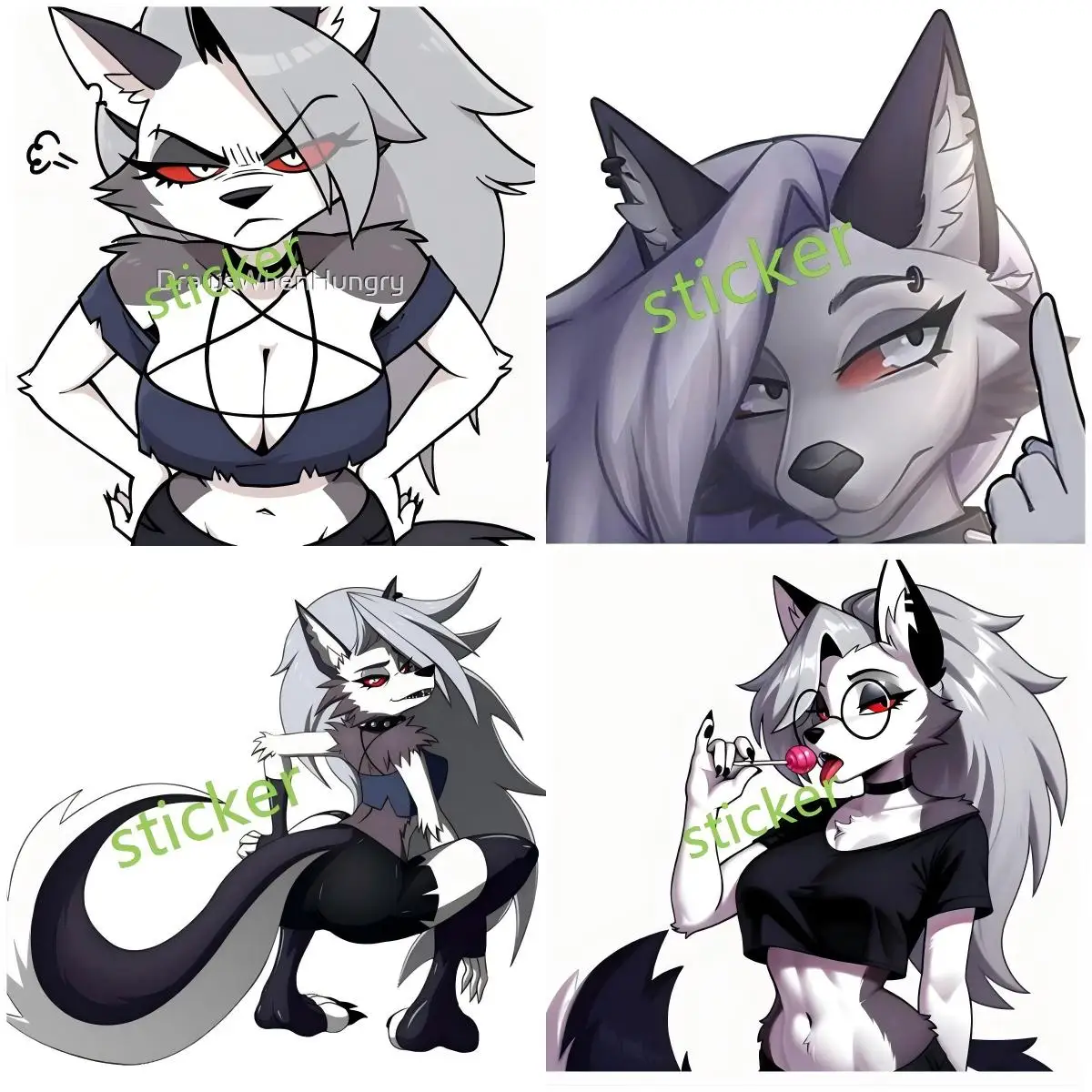 

Anime Furry Helluva Boss Waterproof Car Stickers Laptop Funny Trunk Motorcycle Windshield Sticker Decoration