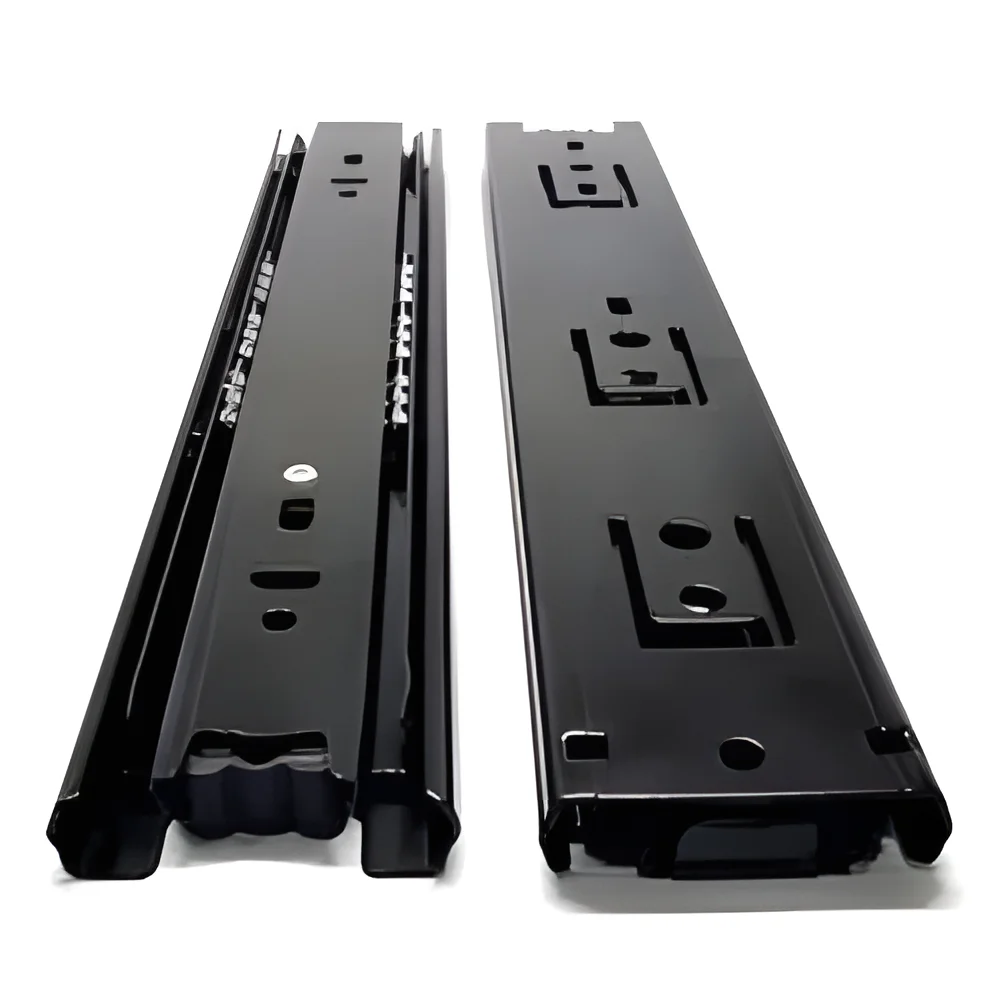 

45mm 10-24inch ordinary steel ball drawer slide rail without any function, thickness 1.2*1.2*1.2, source manufacturer, long serv