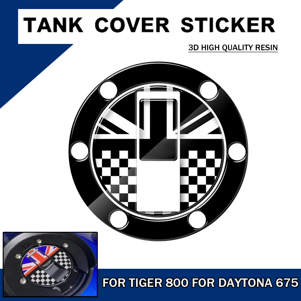 Motorcycles Fuel Tank Cap Cover Decals Stickers For Tiger 800 XC XCX XCA XR XRT XRX 2015-2018 For Street Triple For Daytona 675