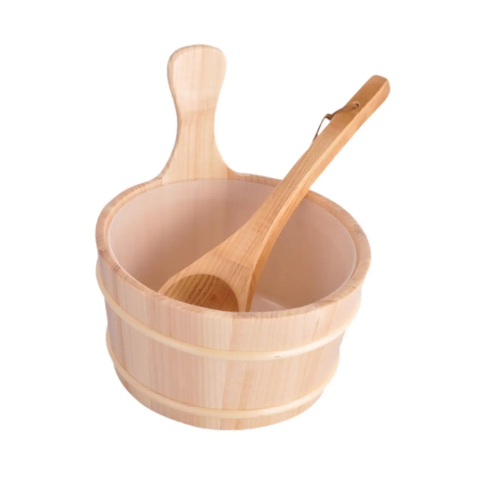 Cubo y cucharón para Sauna, cubo de agua de 4L, equipo de Sauna, contenedor de almacenamiento de madera para sala de Sauna, hoteles, casas, centros de SPA para el hogar