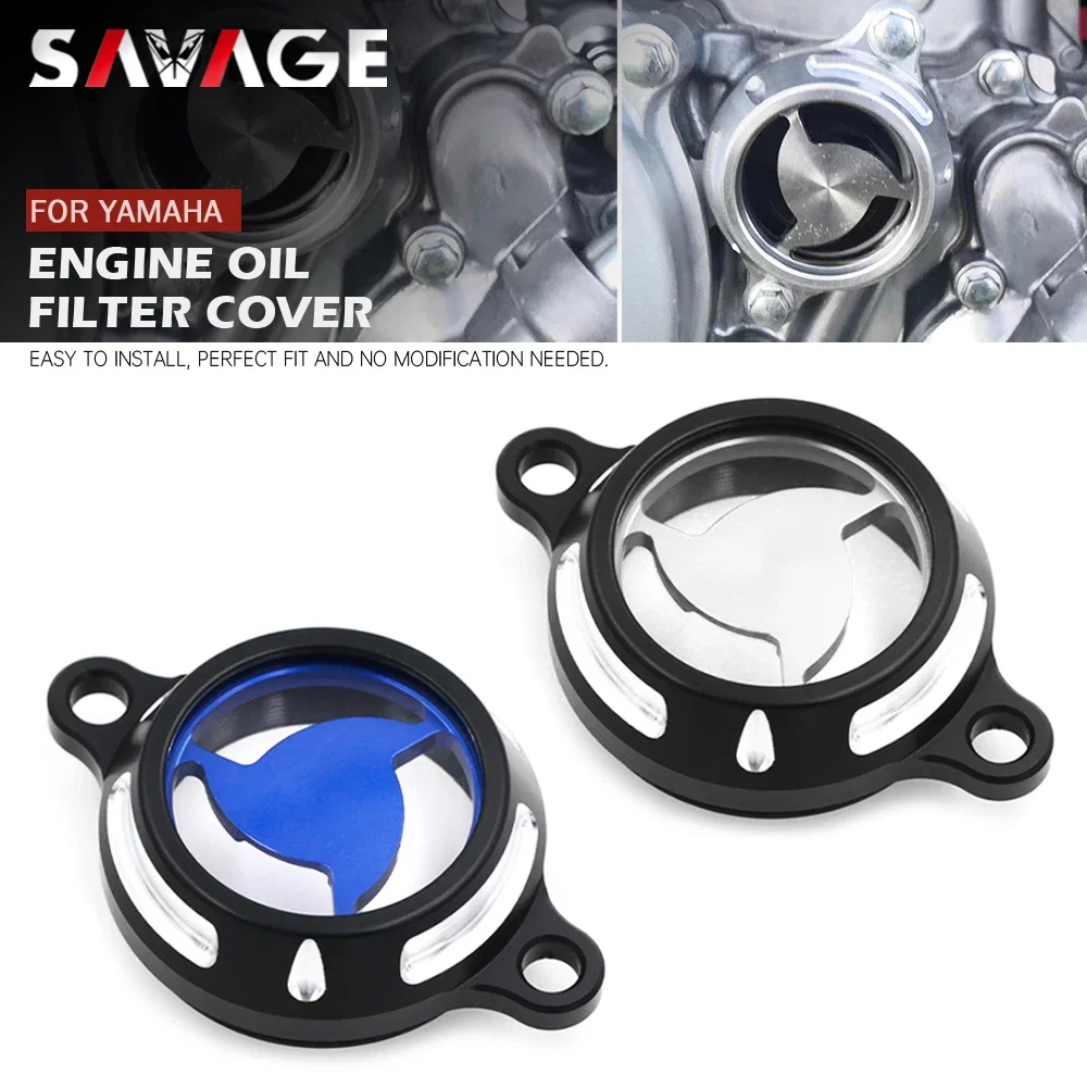 Engine Oil Filter Cover For YAMAHA YZ WR 250 450 F FX WR450F WR250F YZ250FX YZ450FX 2022 Motorcycle Accessories Clearness Cap