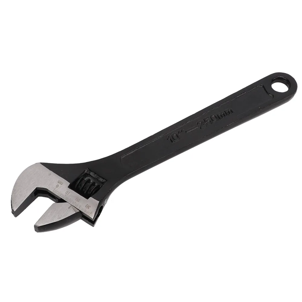 10 Inch / 12 Inch Adjustable Wrench Adjustable Heavy Duty Black Oxide Wrench 45 Steel Open End Wrench General Maintenance