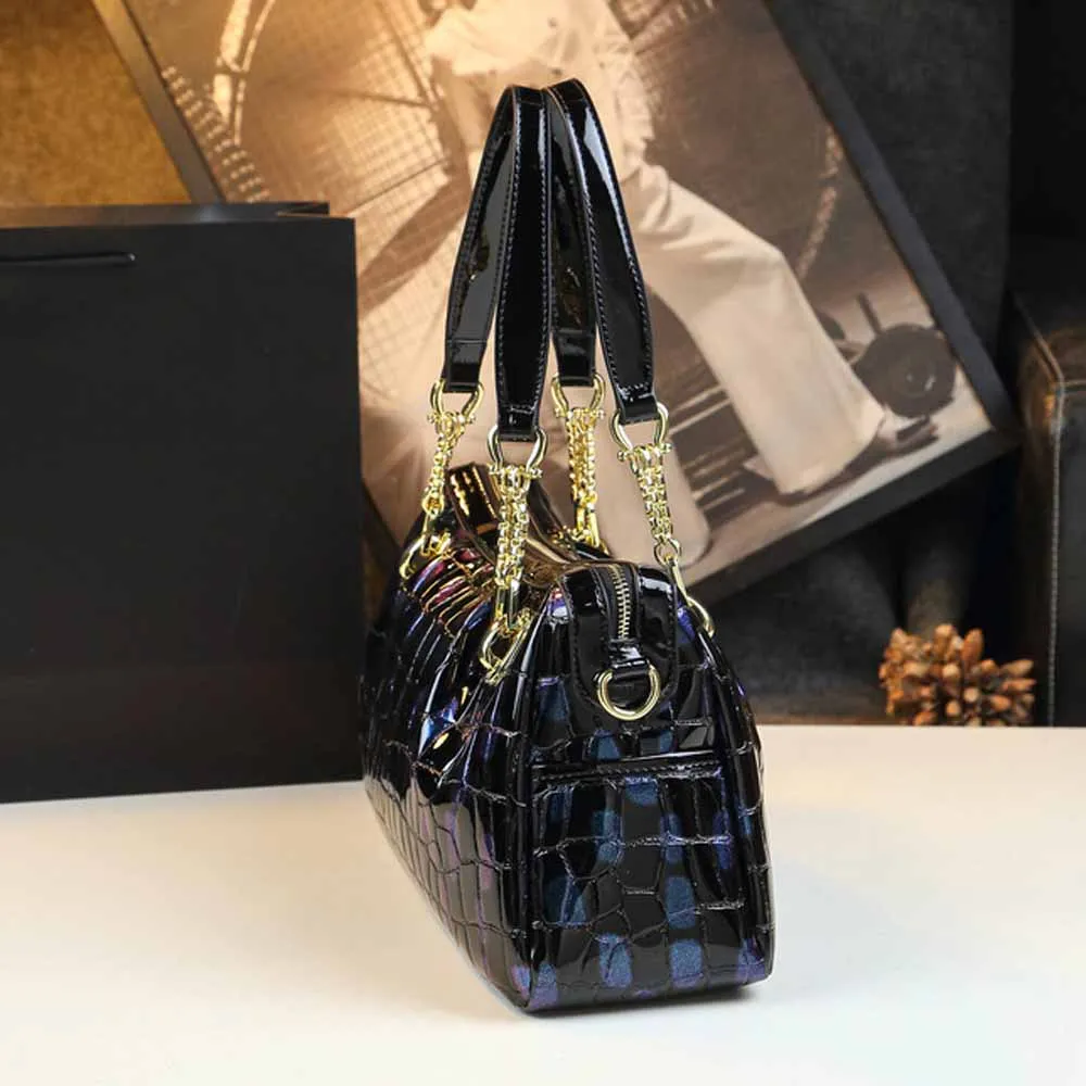 High Quality Soft Leather Shoulder Crossbody Bag Crocodile Pattern Bag Large Capacity Handbags for Women 2023 Designer Luxury