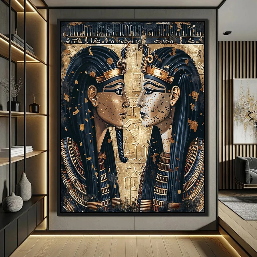 Diamond Painting Kit New Retro Egyptian Queen Pharaoh Diamond Cross Stitch Embroidery Mosaic Painting Adult Home Decor