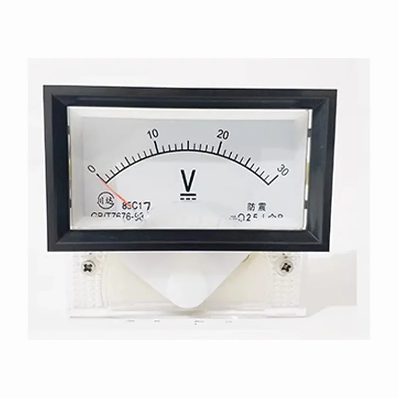 85C17 DC 5V 10V 15V 25V 30V 45V 50V 75V 70*40mm Rectangle Analog Volt Voltage Panel Meter