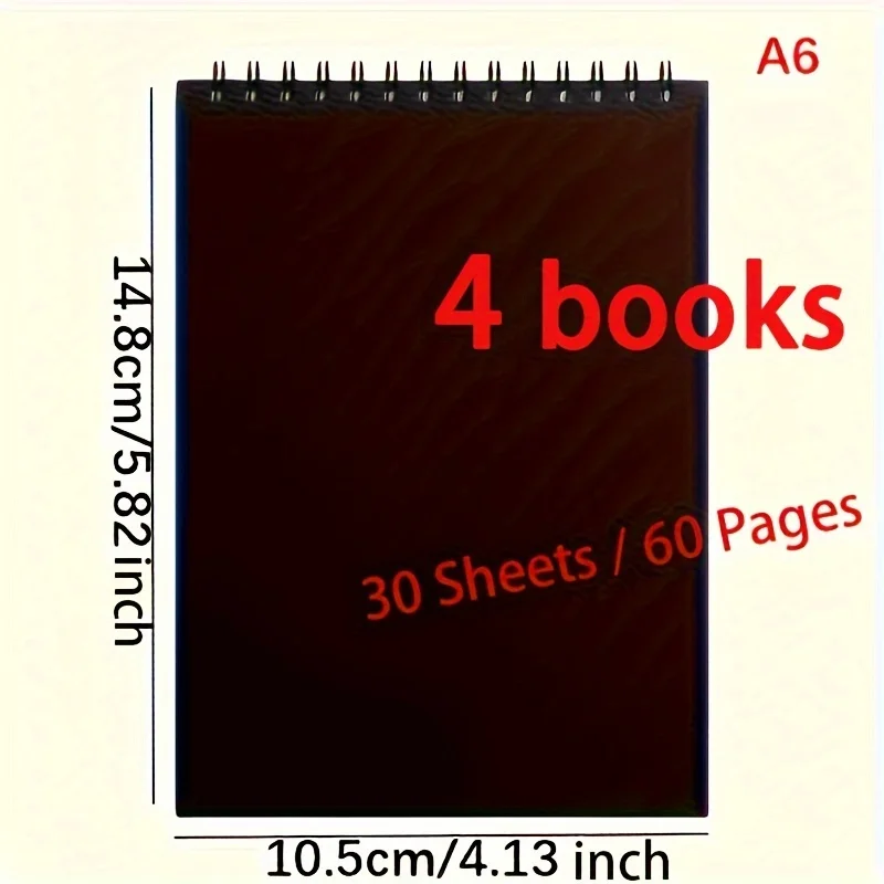 

Блокнот на спирали формата А6, карманный мини-блокнот, портативный ежедневник, дневник, блокнот для заметок для школы, офиса, путешествий, блокнот для списков дел, 4 шт.