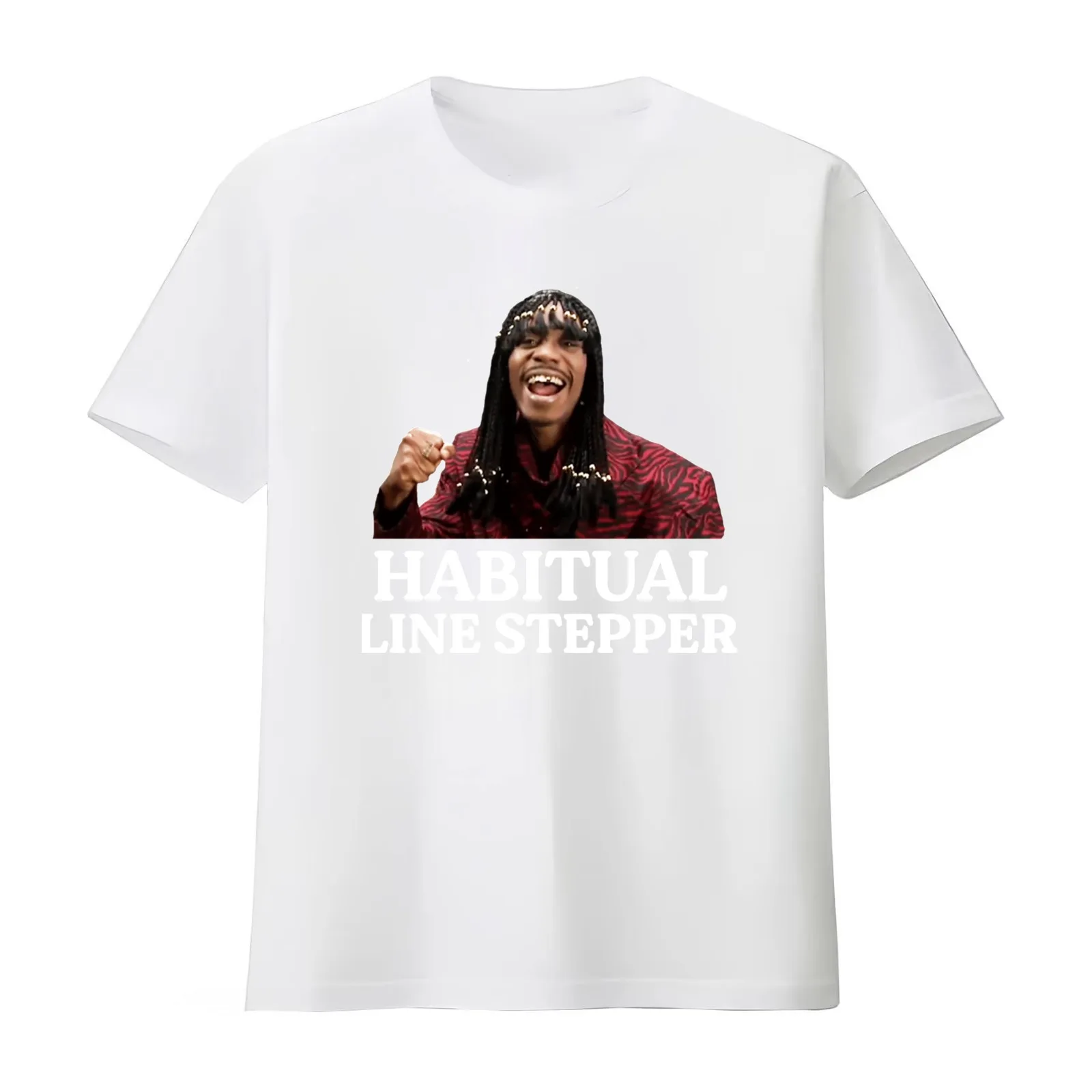 Habitual Line Stepper T-Shirt Summer Casual Cotton Tee Oversized Streetwear Tops Vintage Graphic Print Unisex Men Women
