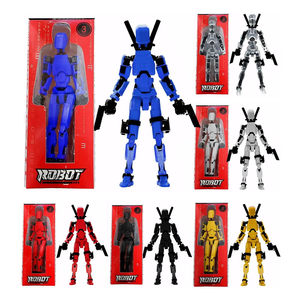 13 Action Figures T13 Figure 3D Printed Multi-Jointed Movable Lucky Assembly Completed Full Body Mechanical Movable Figure Dummy