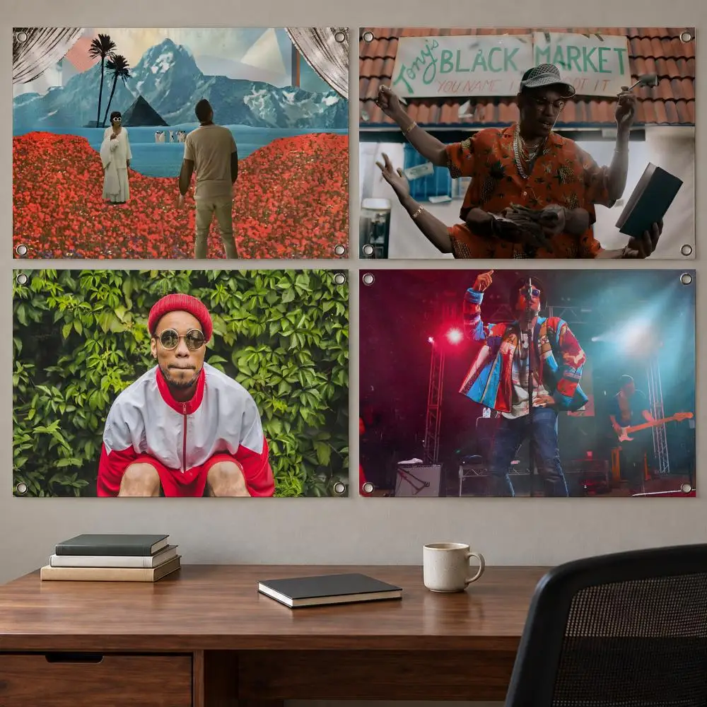 Aesthetic Singer Anderson .Paak Flags Indoor Outdoor Wall Banner Party Decor Large Hanging Wall Backdrop