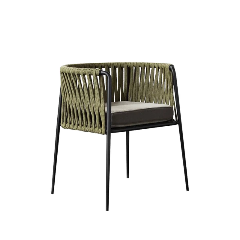 

balcony simple leisure open-air bar cafe outdoor rattan dining table and chair