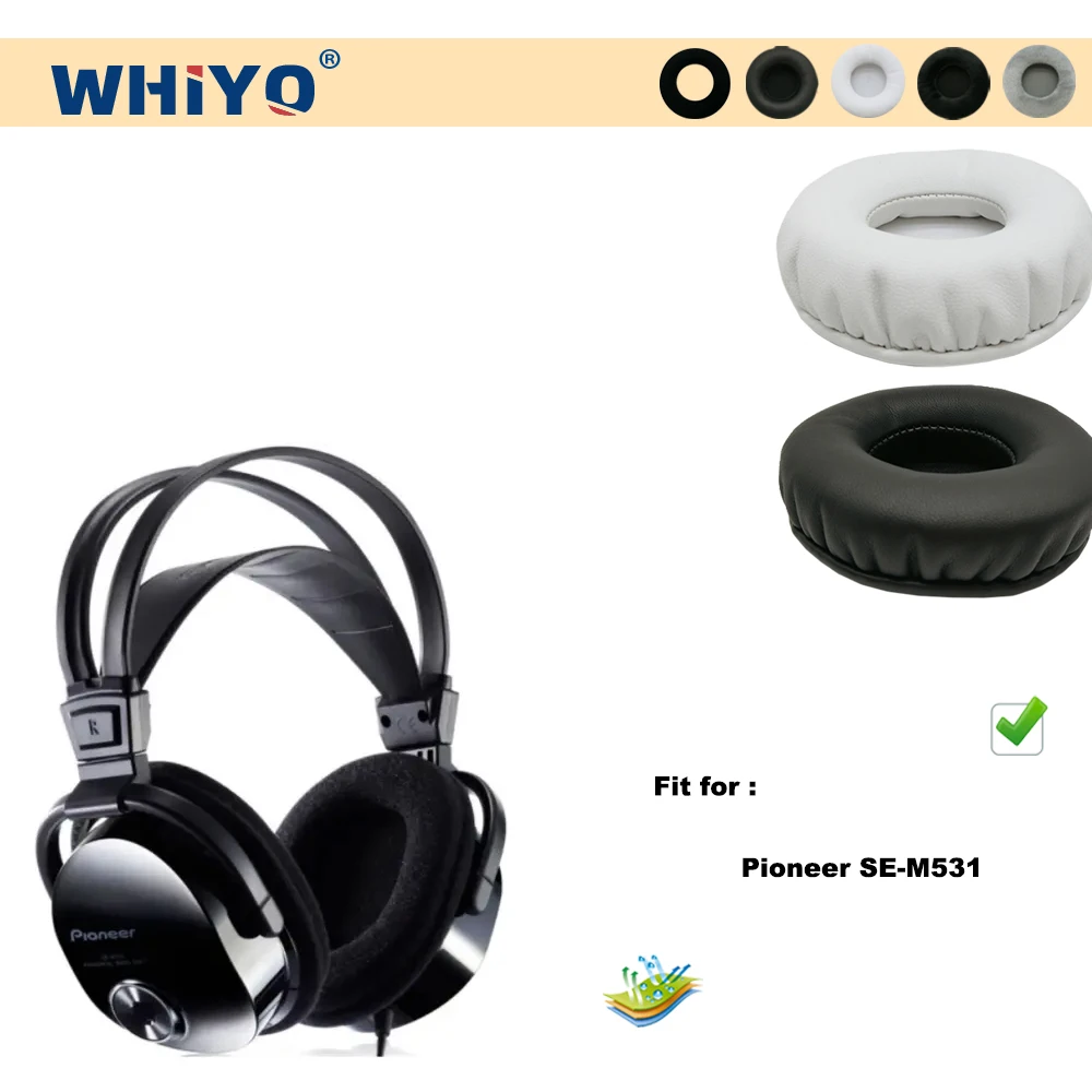 

Whiyo New Upgrade Replacement Ear Pads for Pioneer SE-M531 Headset Parts Leather Cushion Velvet Earmuff Sleeve