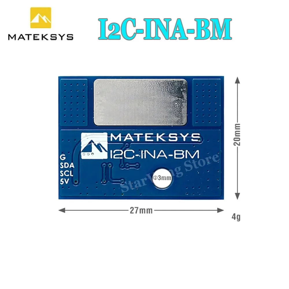 MATEK Mateksys I2C-INA-BM ULTRA-PRECISE I2C POWER MONITOR for RC FPV Drone