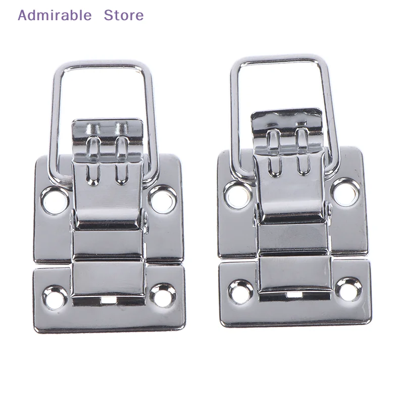 w2 Pcs Stainless Steel Chrome Toggle Latch For Chest Box Case Suitcase Tool Clasp