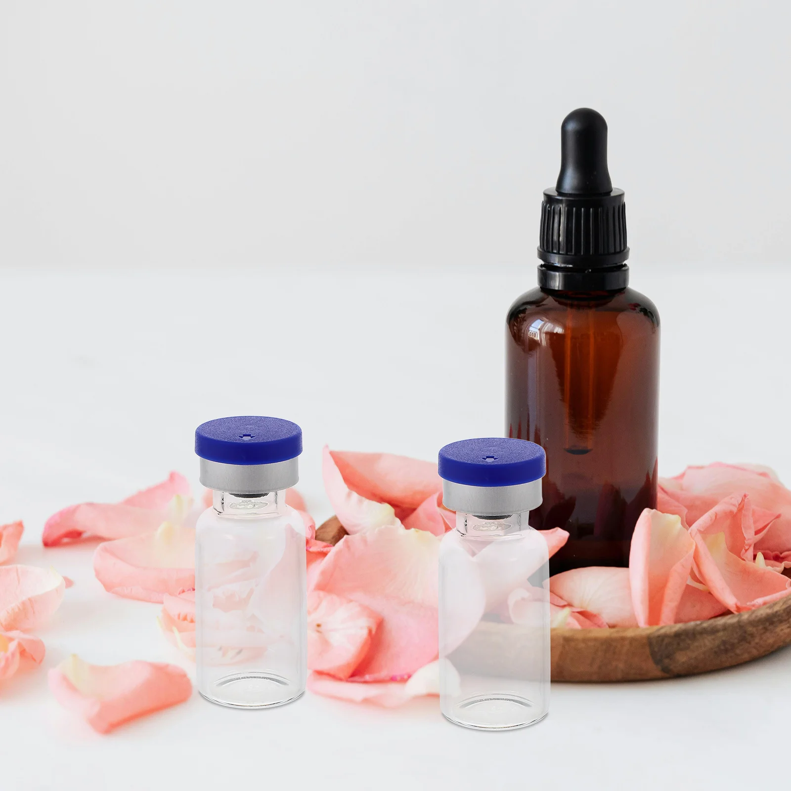 

12Pcs Small Glass Vial Sample Storage Bottles Leakproof Caps Liquid Powder Reusable Portable Laboratory Travel Essential Oil