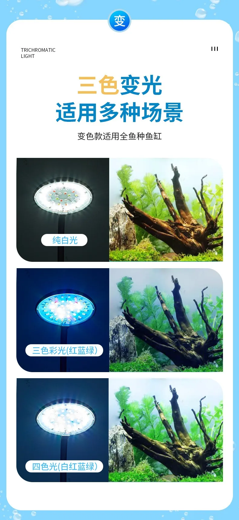 USB Aquarium Licht 5W 7W LED Wasserdichte Aquarium Beleuchtung Unterwasser Fisch Lampe Aquarien Dekor Anlage Lampe mini Aquarium Licht – Detail 5