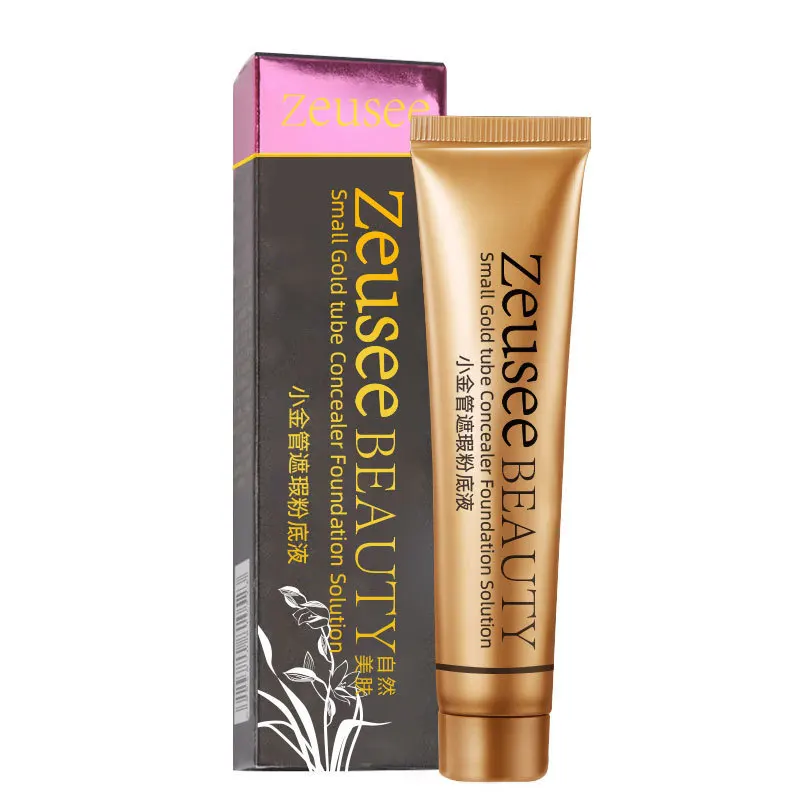 小さなゴールドチューブコンシーラーファンデーションソリューション効果的なコンシーラー防水耐汗メイクプロの化粧品 30 グラム