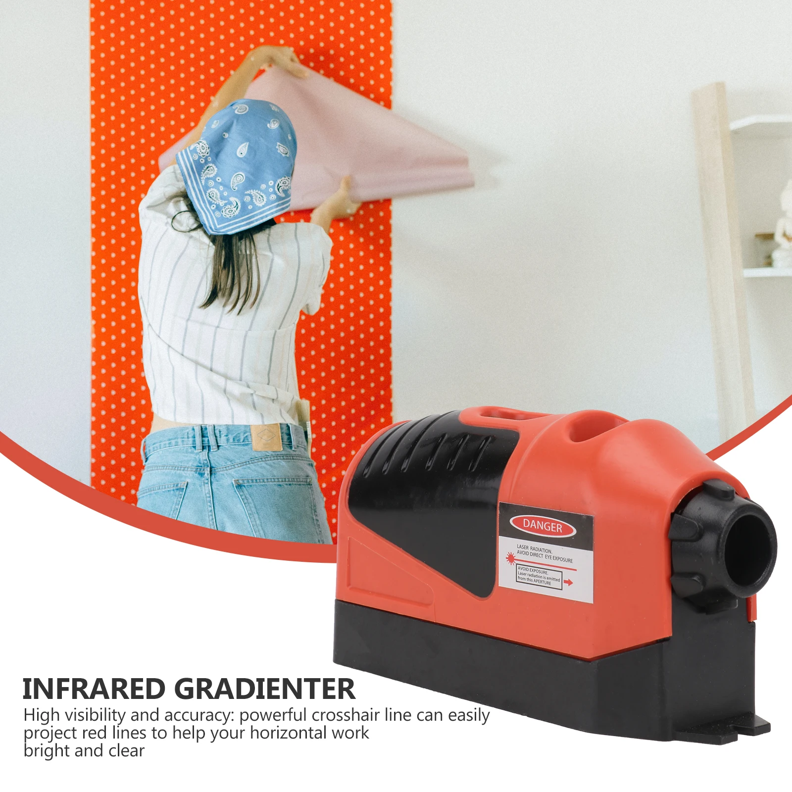 

1pc Infrared Line Gradienter Precise Level Tool Durable Powered Easy Install Wall Decoration Household Gradienter Tool