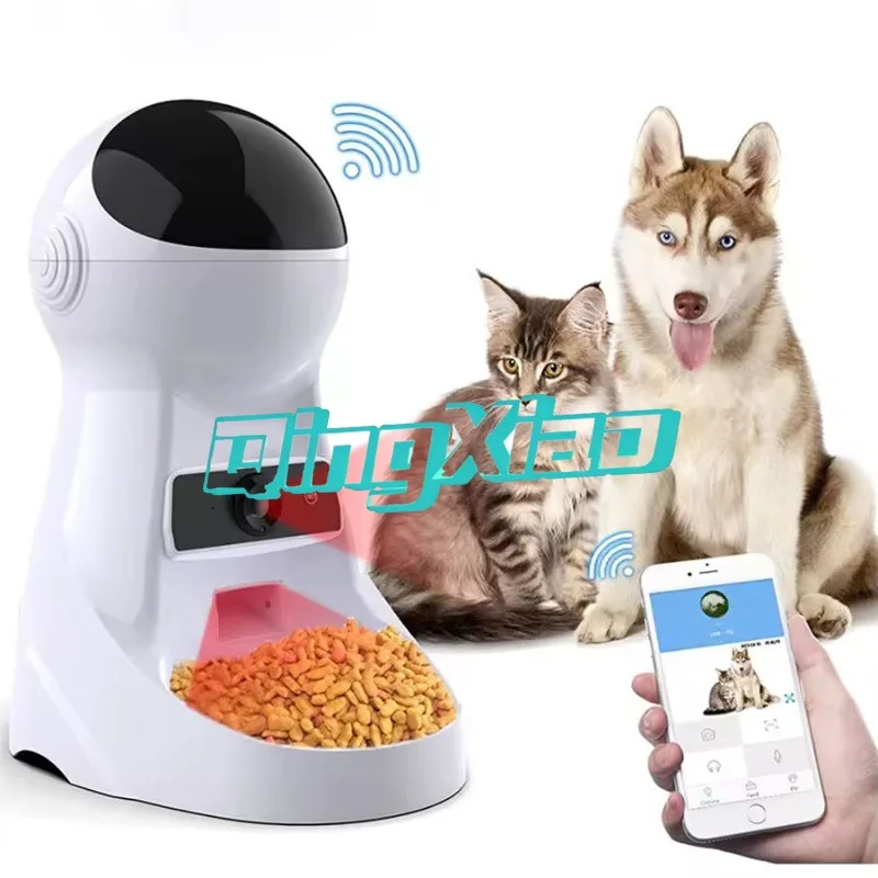 Top Selling 1080P Video Pet Feeder With Motion Detection Alerts Two Way Audio Daily Schedule Management For Transparent Hopper