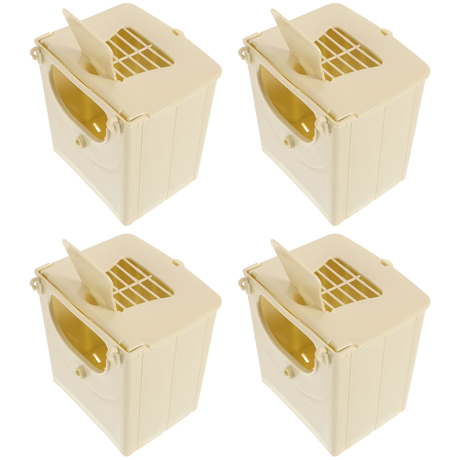 4 Pcs Finch Nest Bird Breeding Box Baby Boxes Case Supplies Budgie Cage Plastic Pet