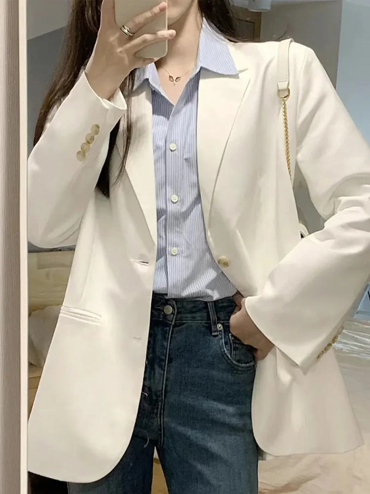 

Милый корейский пиджак женский с длинным рукавом модный тонкий костюм в консервативном стиле пальто весенний женский новый шикарный универсальный элегантный верхний пиджак