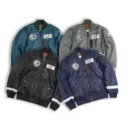 Men's MA-1 Logo Flight Jacket, Cotton Wool, Thick, MA1 Waterproof Jacket, Fall, Winter, New