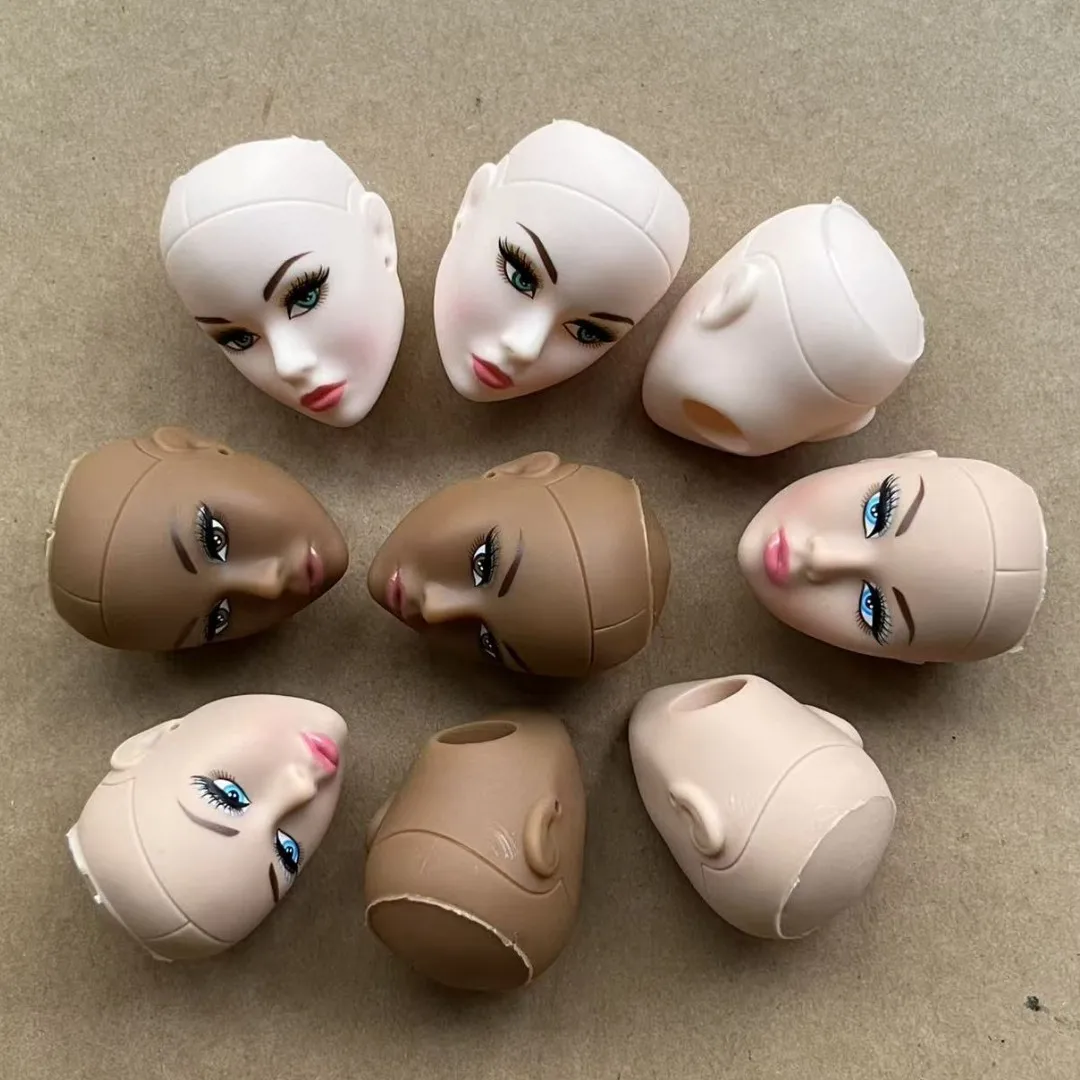

Кукольные головы Poppy Blank Face DIY Практические детали Супер белый кофе Розовый бежевый кожа 1/6 головок для рукоделия и изготовления кукол