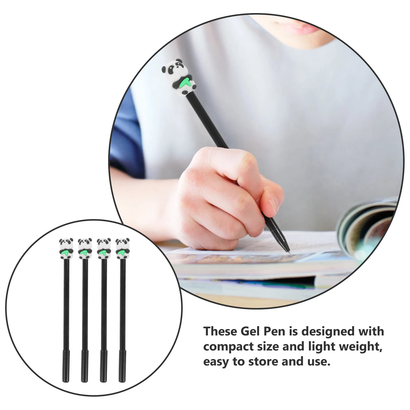 

12pcs Cartoon Panda Pen Cute Gel Pens Portable Stationery Water-based Writing Pens 0 5mm Fine Tip Panda Design Student Supplies