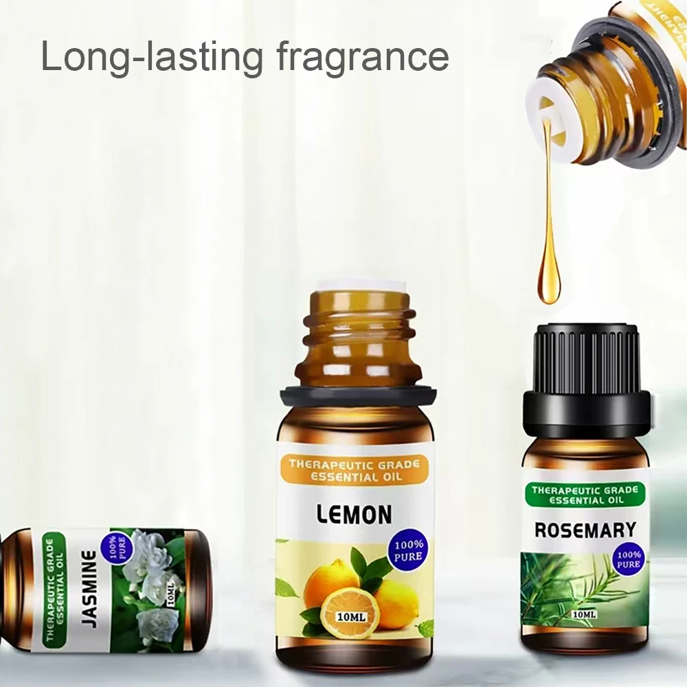 

12 bottles essential oil set 10ml Luxury Essential Oil Collection Lavender Lemon Peppermint Rose Jasmine Ideal for Humidifiers