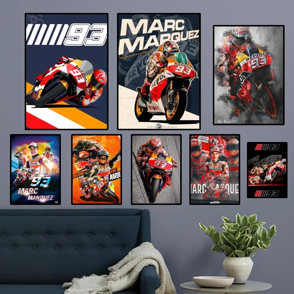 M-Marc MM93 M-Marquez Poster Home Room Decor Livingroom Bedroom Aesthetic Art Wall Painting Stickers