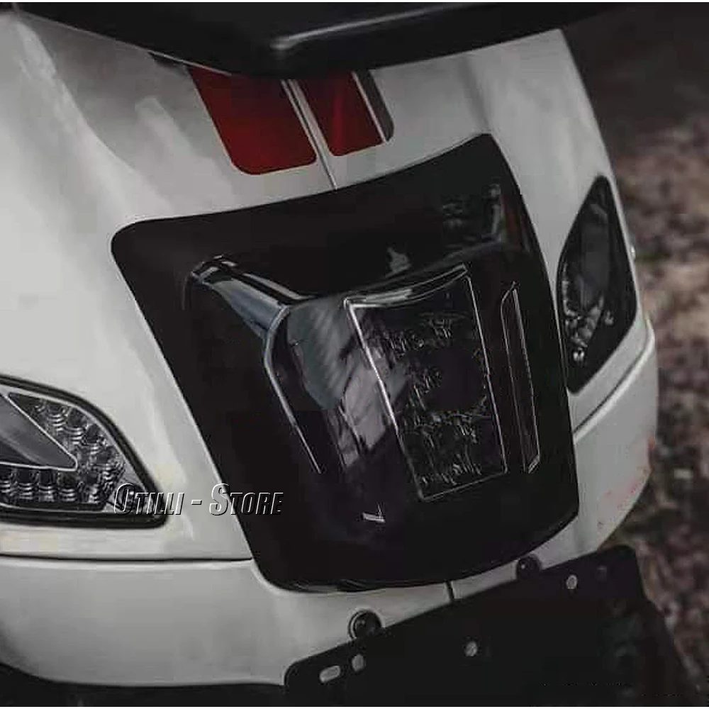 لفيسبا GTV300 Sei Giorni gtv 300 GTS300 GTS 300 دراجة نارية مصباح ليد خلفي الفرامل الخلفية تشغيل ضوء سموكي عدسة سوداء الضوء الخلفي #6