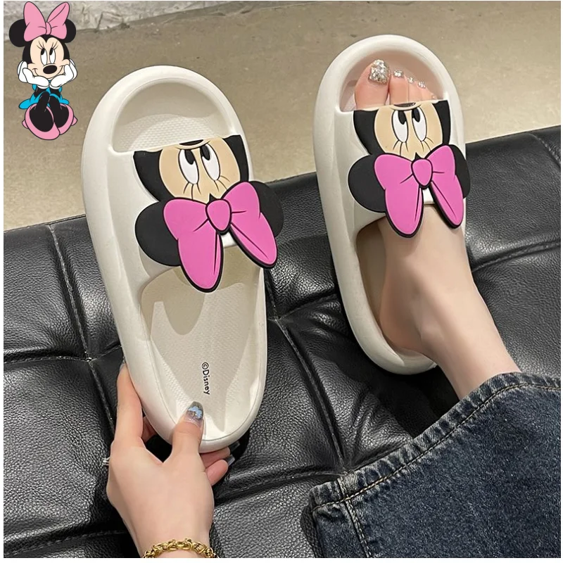 

Disney cute cartoon Mickey women's sandals for women, wear indoor home bathroom non-slip platform EVA beach sandals in summer