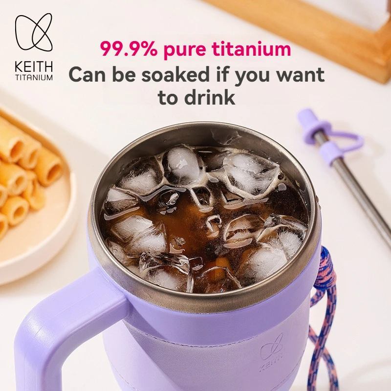 

CC Colorful Pure Titanium Renewal Lightweight and High Beauty 400mL Home Camping Outdoor Single Layer Water Cup