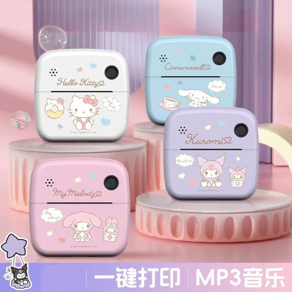 

Anime Sanrio Hello Kitty Cinnamoroll My Melody Instant Camera for Kids Portable Photo Printer Gift for Children Cartoon Kawaii