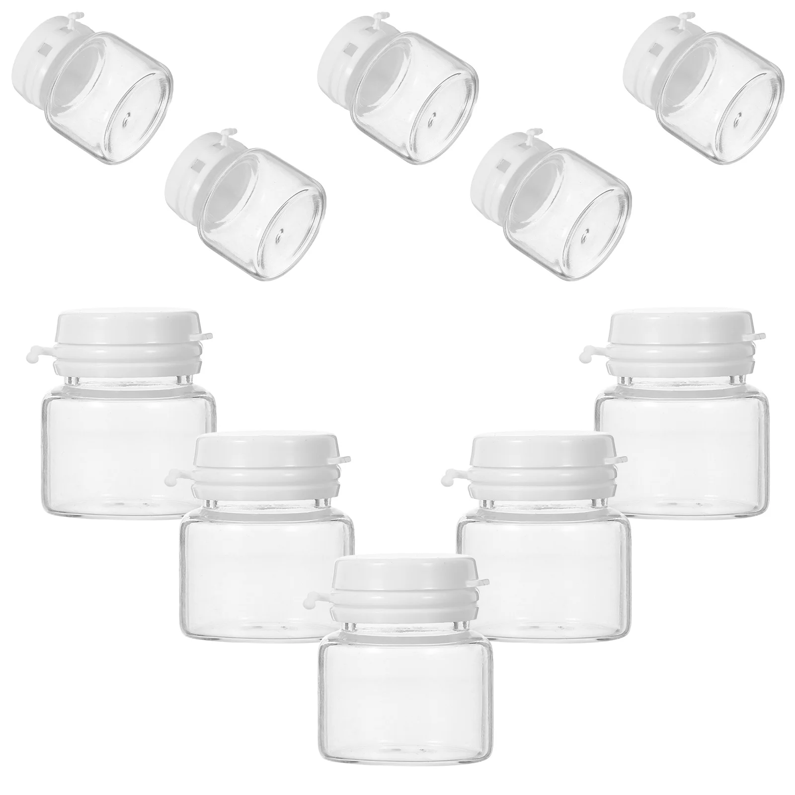

10Pcs Travel Cream Jars Leakproof Transparent Refillable Containers for Skincare Makeup Sample Storage Portable Travel