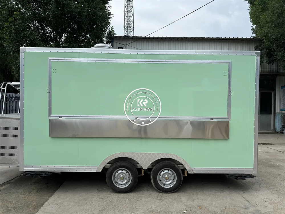 

Customized Food Truck Catering Concession Fast Food Trailer Ice Cream Pizza Kiosk Full Equipments