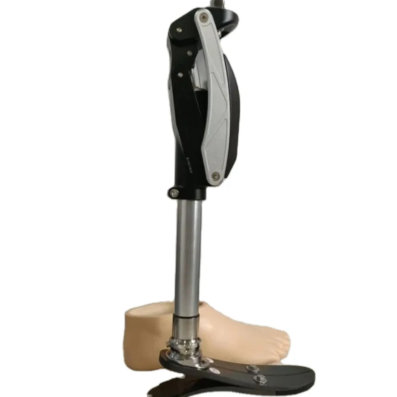 

prosthetic leg orthotic leg with four bar pneumatic knee joint device