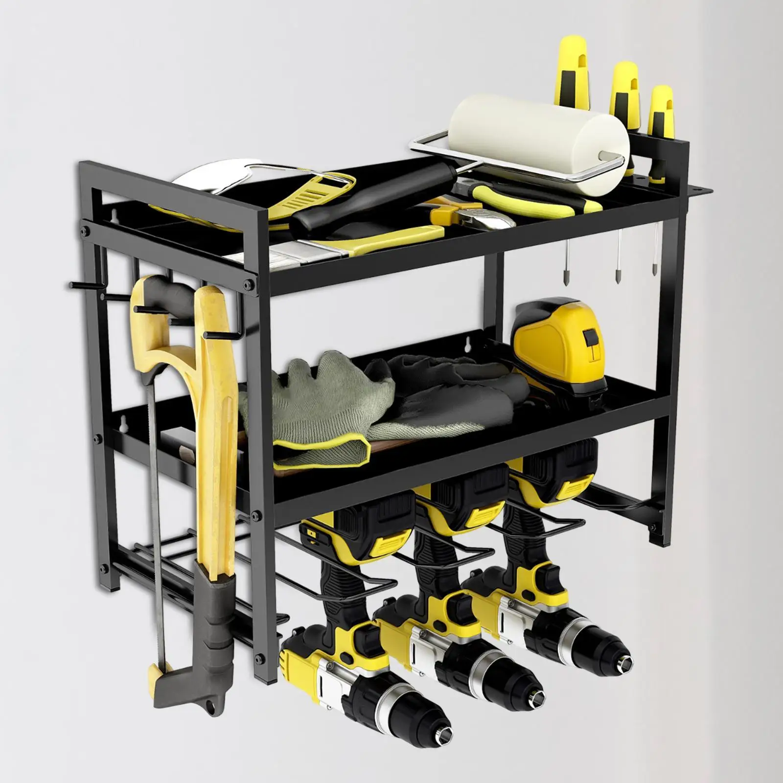 Power Tool Organizer Wall Mount Organization Holder Utility Rack for Handheld Power Tools Car Cordless Drill Garage Screwdriver