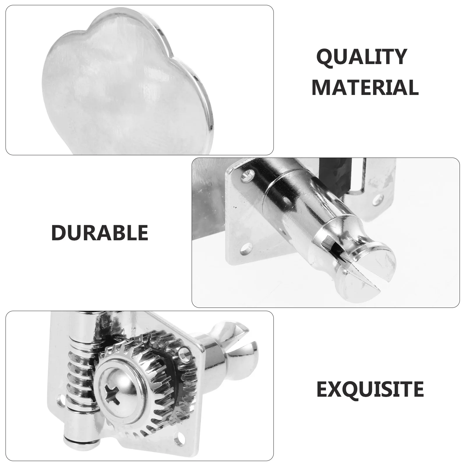 

1Set Bass Guitar Tuning Peg Durable High Grade Material Strong Metal Replacement for Electric Bass Tuner Guitar Parts