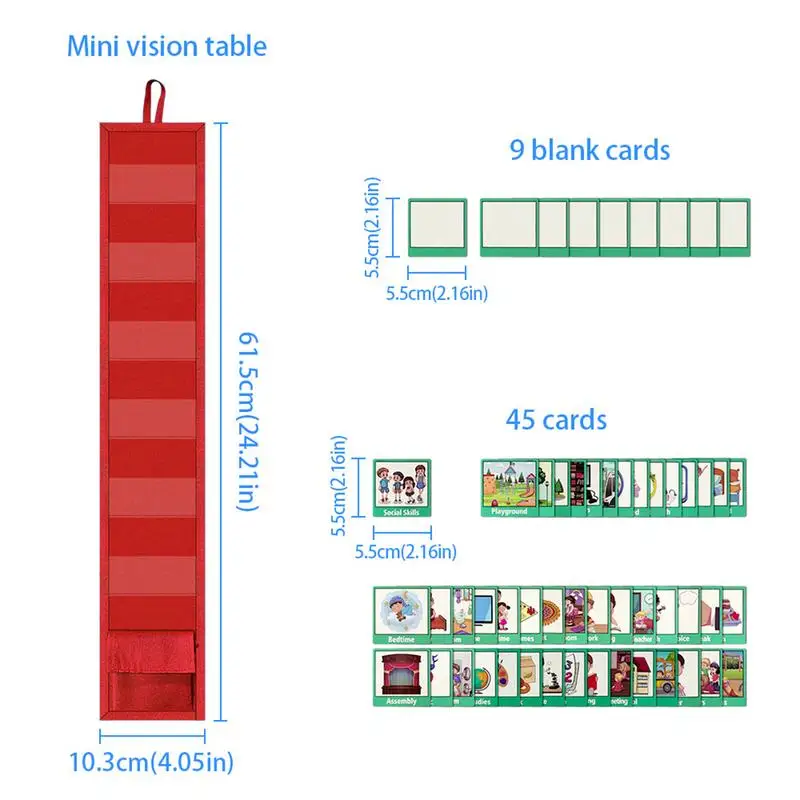 Imagem -06 - Kids Visual Schedule Daily Router Cards Home Chore Chart Training Games Pocket Chart 45 Atividade