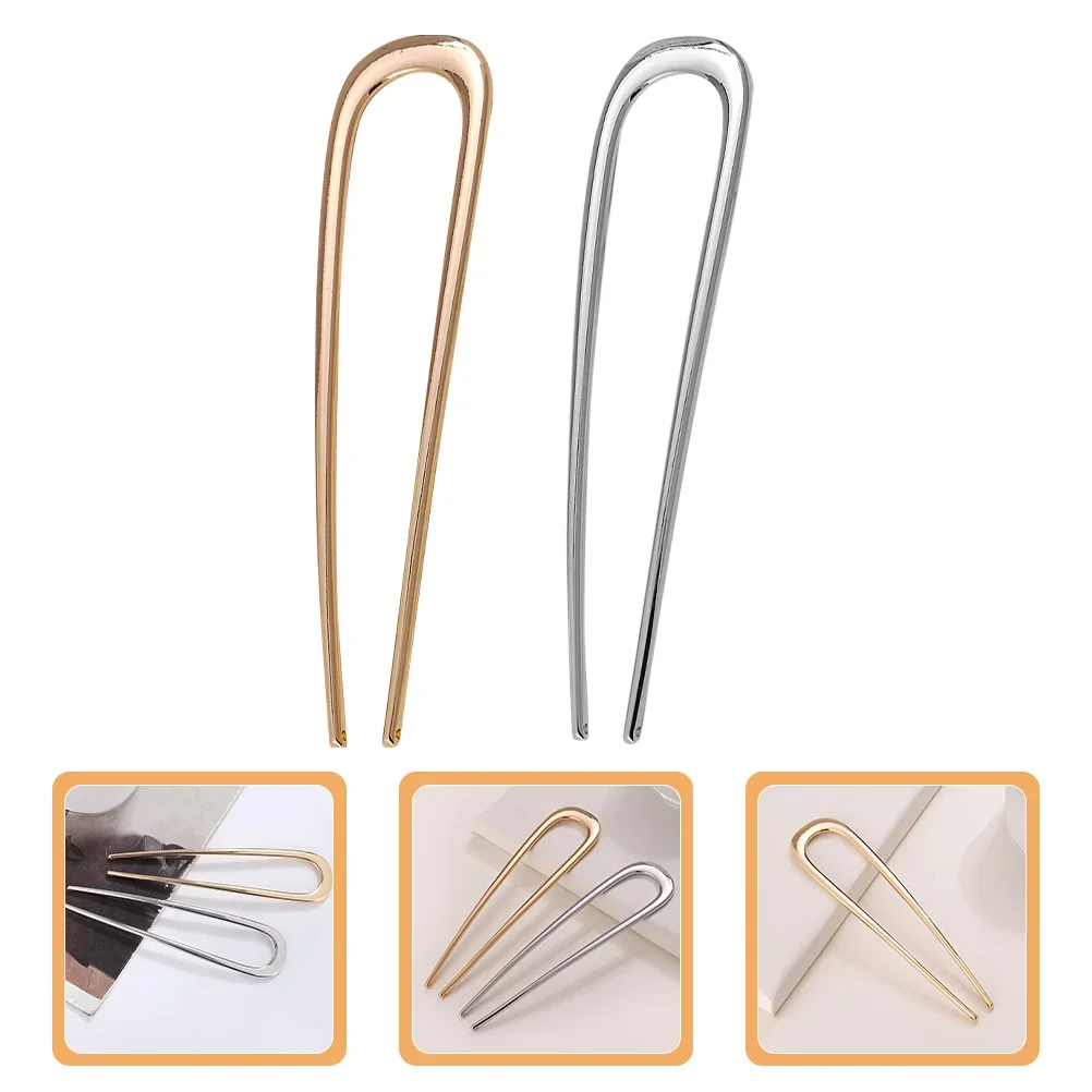 U-Shaped French Hair Pin For Women Girl Colorful Metal Hair Sticks Hairpins Hair Styling Tools Easy To Use Hair Accessories