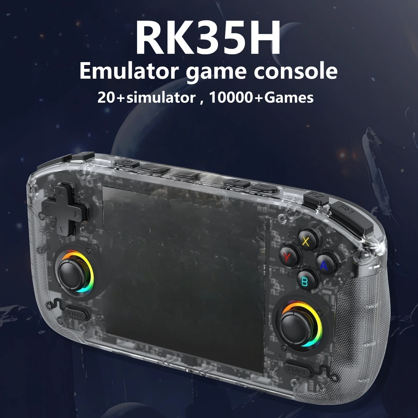 RK35H وحدة تحكم ألعاب محمولة ريترو 64 جيجابايت 20000 + ألعاب كلاسيكية شاشة IPS 3.5 بوصة للاعبين لينكس #2