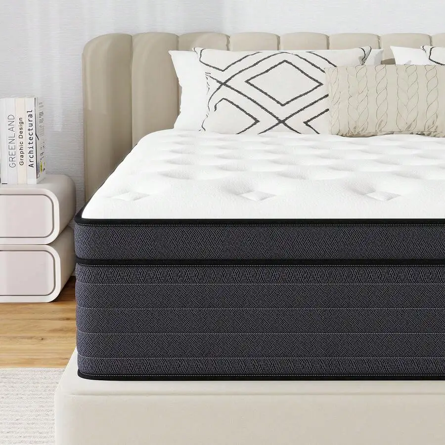 8/10/12/14 Inch Twin Full Queen King Size CertiPUR-US Certified Memory Foam Pocket Spring Mattress Medium Firm In A Box